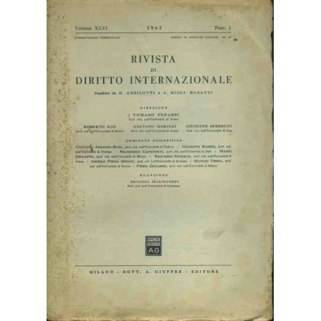 Rivista internazionale di filosofia del diritto. Volume XLVI 1963